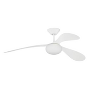 Visual Comfort 3DPSM58 Drape Smart 58" Indoor/Outdoor Ceiling Fan with LED Light Kit, 6CCT Selectable - Matte White