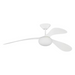 Visual Comfort 3DPSM58 Drape Smart 58" Indoor/Outdoor Ceiling Fan with LED Light Kit, 6CCT Selectable - Matte White