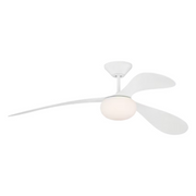 Visual Comfort 3DPSM58 Drape Smart 58" Indoor/Outdoor Ceiling Fan with LED Light Kit, 6CCT Selectable - Matte White