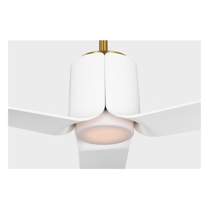 Visual Comfort 3PESM52 Peel Smart 52" Ceiling Fan with LED Light Kit - Burnished Brass