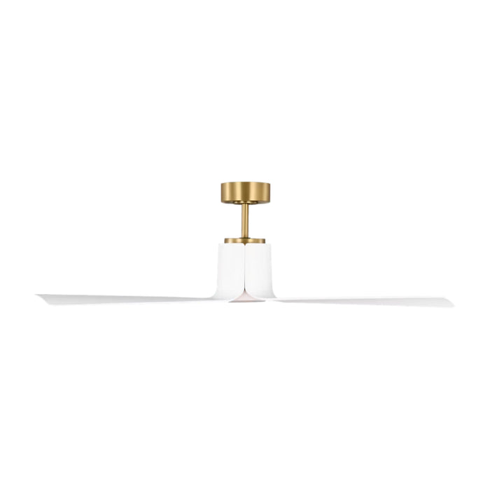 Visual Comfort 3PESM52 Peel Smart 52" Ceiling Fan with LED Light Kit - Burnished Brass