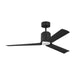 Visual Comfort 3PESM52 Peel Smart 52" Ceiling Fan with LED Light Kit - Midnight Black