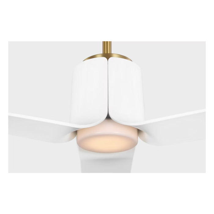 Visual Comfort 3PESM66 Peel Smart 66" Ceiling Fan with LED Light Kit - Burnished Brass