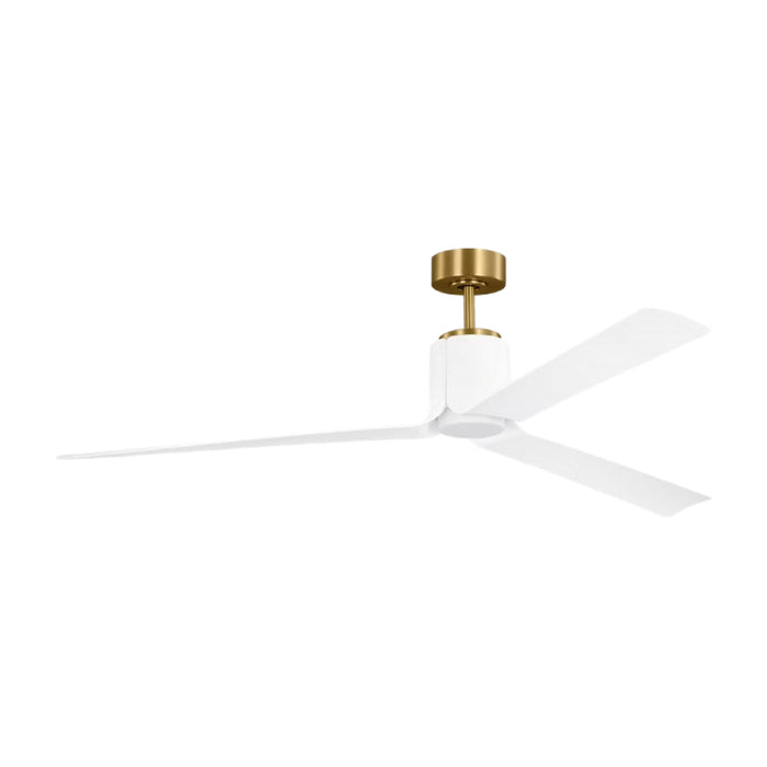 Visual Comfort 3PESM66 Peel Smart 66" Ceiling Fan with LED Light Kit - Burnished Brass