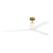 Visual Comfort 3PESM66 Peel Smart 66" Ceiling Fan with LED Light Kit - Burnished Brass