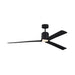 Visual Comfort 3PESM66 Peel Smart 66" Ceiling Fan with LED Light Kit - Midnight Black