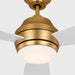 Visual Comfort Ikon 52" Ceiling Fan with LED Light Kit - Burnished Brass with Matte White Blades