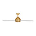 Visual Comfort Ikon 52" Ceiling Fan with LED Light Kit - Burnished Brass with Matte White Blades