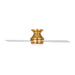 Visual Comfort Ikon 44" Ceiling Fan with LED Light Kit - Burnished Brass with Matte White Blades