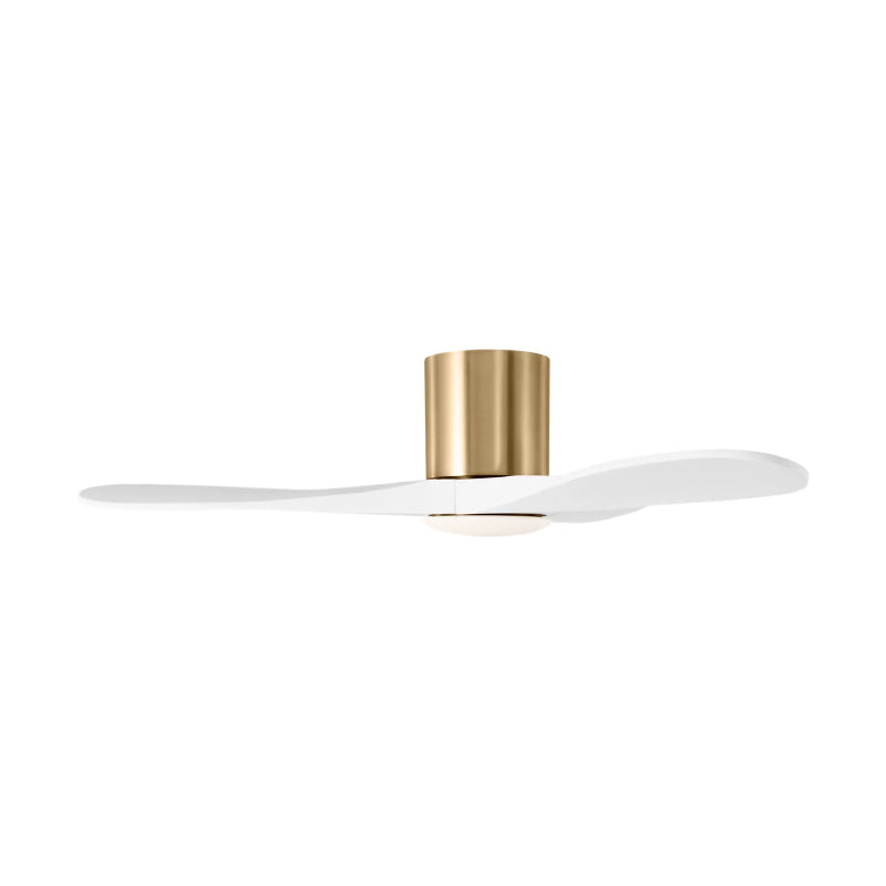 Visual Comfort 3MAVHSM44 Maverick Smart 44" Ceiling Fan with LED Light Kit-Burnished Brass with Matte White Blades
