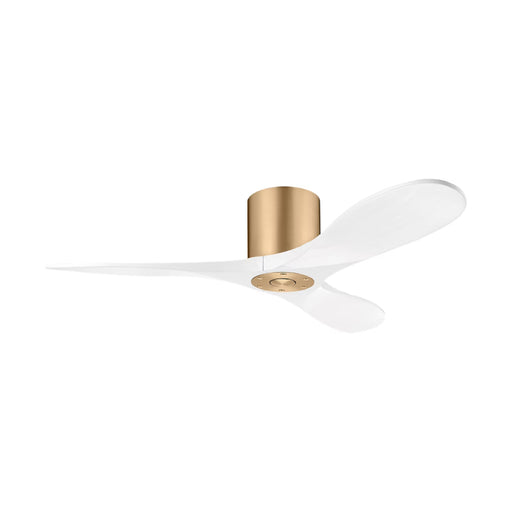 Visual Comfort 3MAVHSM44 Maverick Smart 44" Hugger Ceiling Fan-Burnished Brass with Matte White Blades