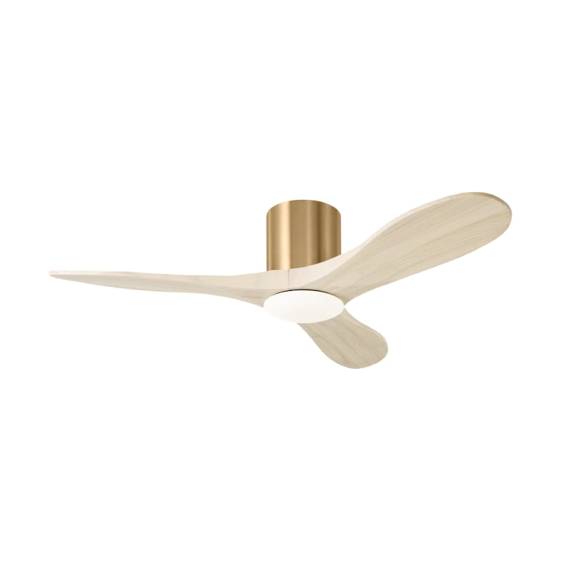 Visual Comfort 3MAVHSM44 Maverick Smart 44" Ceiling Fan with LED Light Kit-Burnished Brass with Washed White Oak Blades