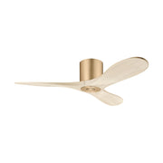 Visual Comfort 3MAVHSM44 Maverick Smart 44" Hugger Ceiling Fan-Burnished Brass with Washed White Oak Blades