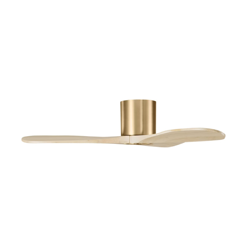 Visual Comfort 3MAVHSM44 Maverick Smart 44" Hugger Ceiling Fan-Burnished Brass with Washed White Oak Blades