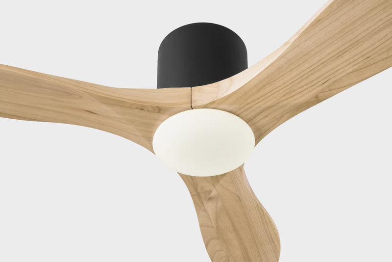 Visual Comfort 3MAVHSM44 Maverick Smart 44" Ceiling Fan with LED Light Kit-Matte Black with Natural Honey Blades
