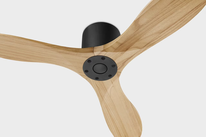 Visual Comfort 3MAVHSM44 Maverick Smart 44" Hugger Ceiling Fan-Matte Black with Natural Honey Blades