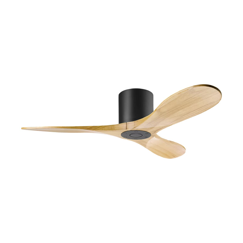 Visual Comfort 3MAVHSM44 Maverick Smart 44" Hugger Ceiling Fan-Matte Black with Natural Honey Blades