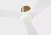 Visual Comfort 3MAVHSM52D Maverick Smart 52" Ceiling Fan with LED Light Kit-Burnished Brass with Matte White Blades