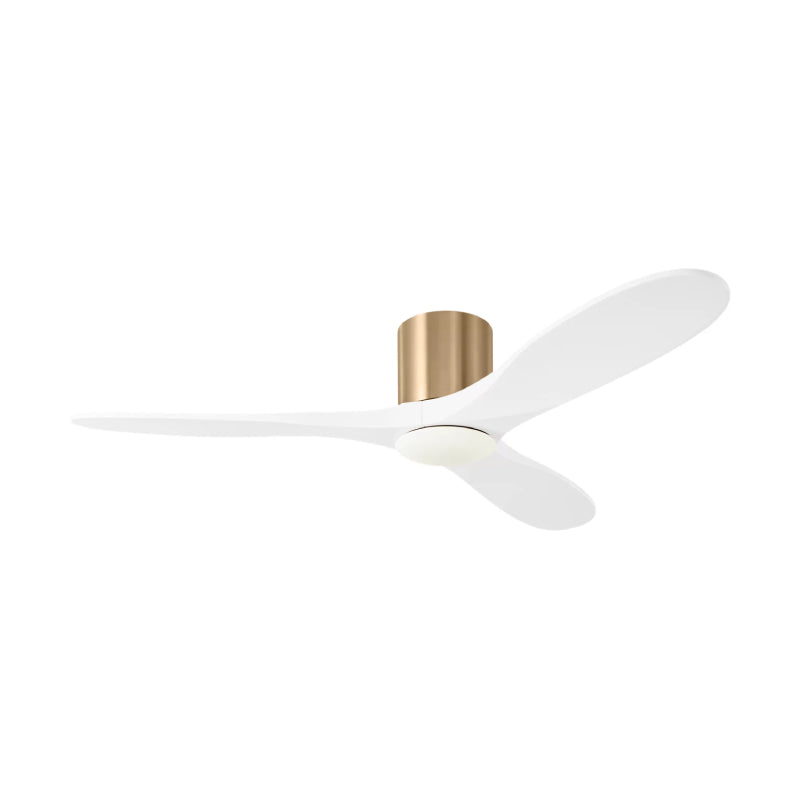 Visual Comfort 3MAVHSM52D Maverick Smart 52" Ceiling Fan with LED Light Kit-Burnished Brass with Matte White Blades