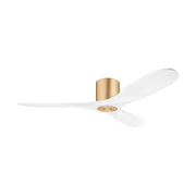Visual Comfort 3MAVHSM52 Maverick Smart 52" Hugger Ceiling Fan-Burnished Brass with Matte White Blades