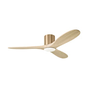 Visual Comfort 3MAVHSM52D Maverick Smart 52" Ceiling Fan with LED Light Kit-Burnished Brass with Washed White Oak Blades