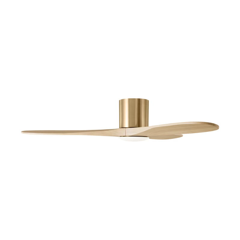 Visual Comfort 3MAVHSM52D Maverick Smart 52" Ceiling Fan with LED Light Kit-Burnished Brass with Washed White Oak Blades