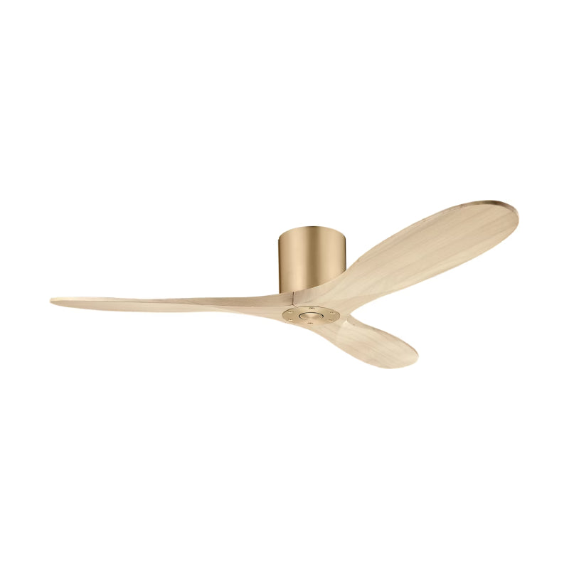 Visual Comfort 3MAVHSM52 Maverick Smart 52" Hugger Ceiling Fan-Burnished Brass with Washed White Oak Blades
