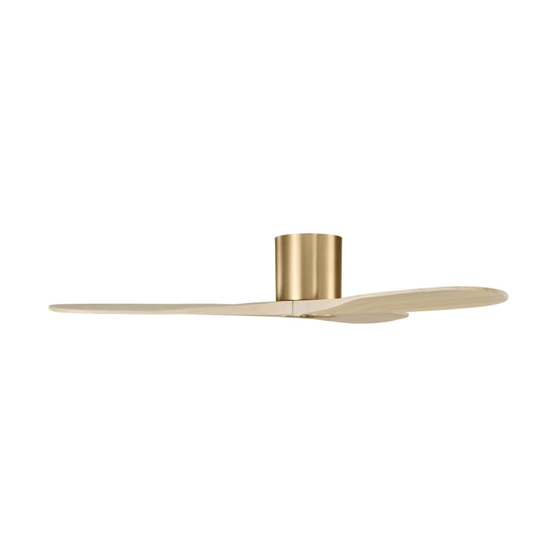 Visual Comfort 3MAVHSM52 Maverick Smart 52" Hugger Ceiling Fan-Burnished Brass with Washed White Oak Blades