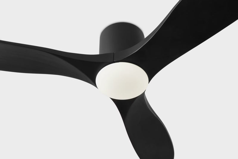Visual Comfort 3MAVHSM52D Maverick Smart 52" Ceiling Fan with LED Light Kit-Matte Black with Midnight Black Blades