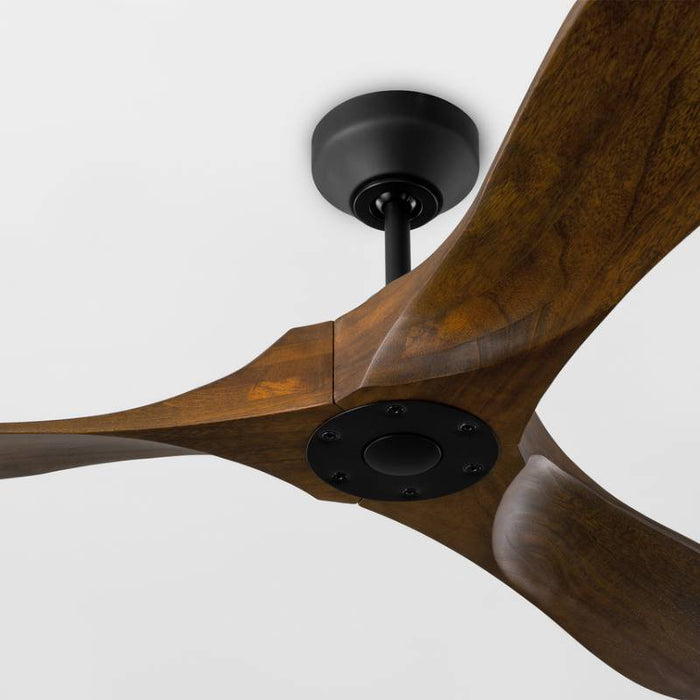 Monte Carlo Maverick Smart 52" Ceiling Fan-Matte Black with Dark Walnut Blades