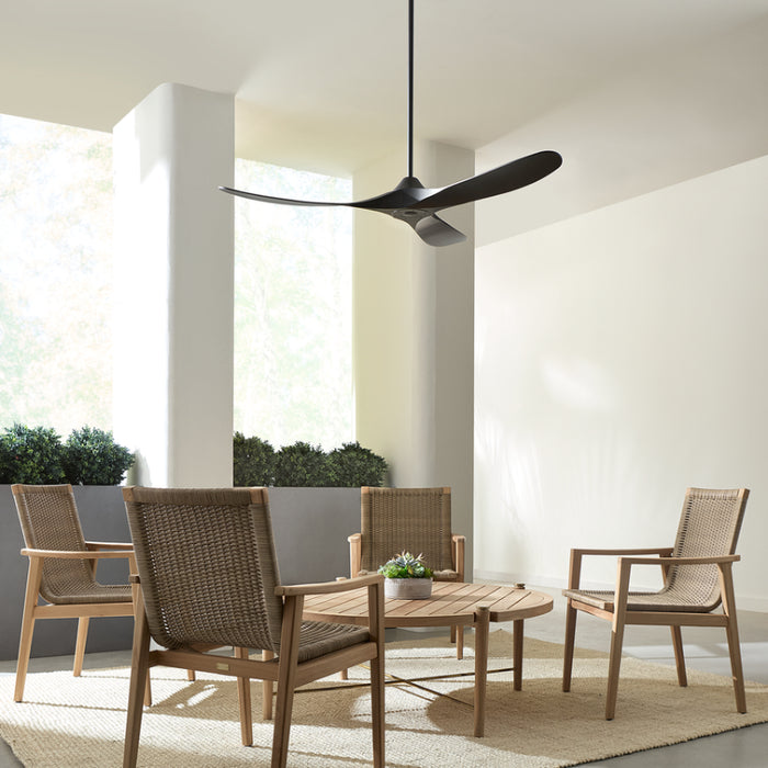 Visual Comfort Maverick Coastal 60" Indoor/Outdoor Ceiling Fan - Midnight Black