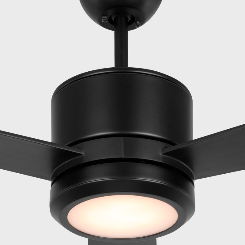 Generation Vision 52" Ceiling Fan with LED Light Kit - Midnight Black with Midnight Black Blades