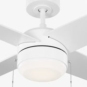 Generation Loni 52" Pull Chain Ceiling Fan with LED Light Kit - Matte White