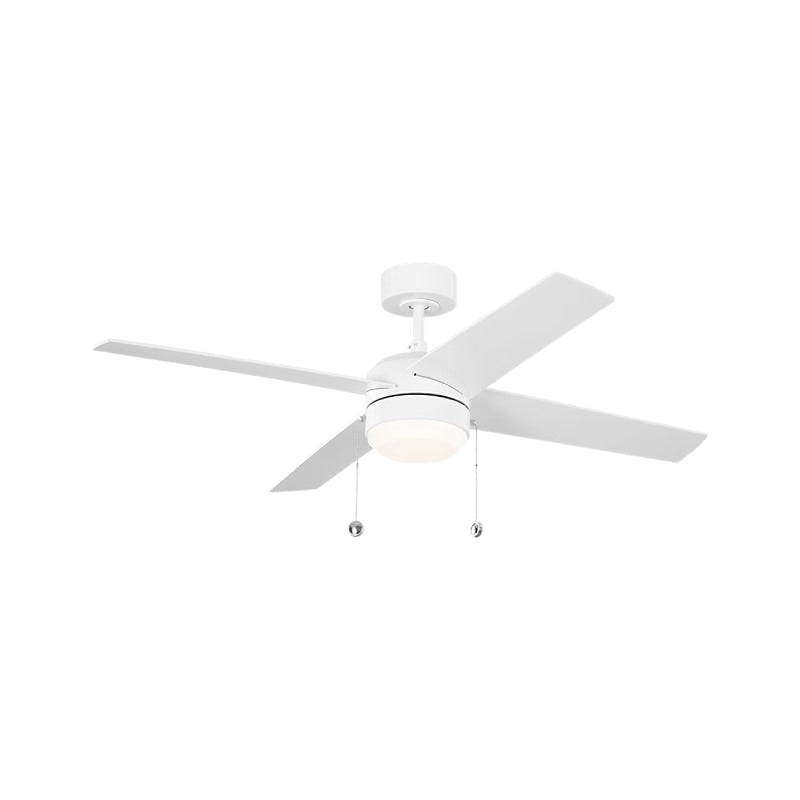 Generation Loni 52" Pull Chain Ceiling Fan with LED Light Kit - Matte White