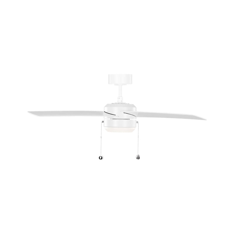 Generation Loni 52" Pull Chain Ceiling Fan with LED Light Kit - Matte White