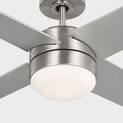 Generation Loni 52" Ceiling Fan with LED Light Kit - Brushed Steel with Brushed Steel / American Walnut Blades