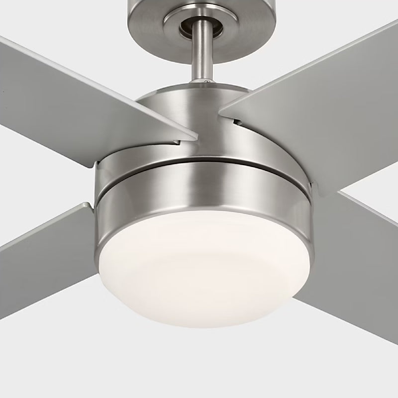 Generation Loni 52" Ceiling Fan with LED Light Kit - Brushed Steel with Brushed Steel / American Walnut Blades