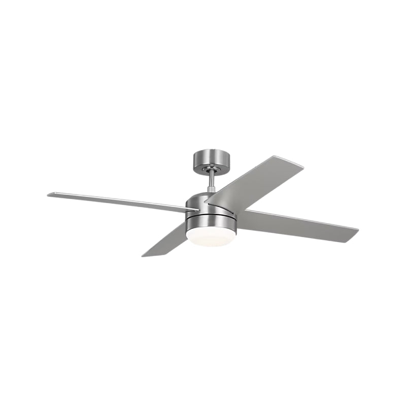 Generation Loni 52" Ceiling Fan with LED Light Kit - Brushed Steel with Brushed Steel / American Walnut Blades