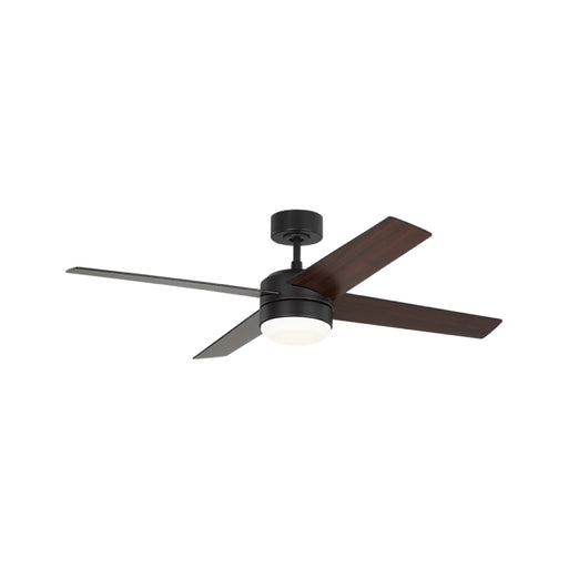 Generation Loni 52" Ceiling Fan with LED Light Kit - Midnight Black with Midnight Black / American Walnut Blades