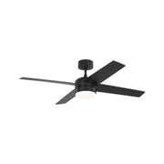 Generation Loni 52" Ceiling Fan with LED Light Kit - Midnight Black with Midnight Black / American Walnut Blades