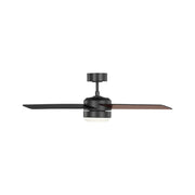 Generation Loni 52" Ceiling Fan with LED Light Kit - Midnight Black with Midnight Black / American Walnut Blades