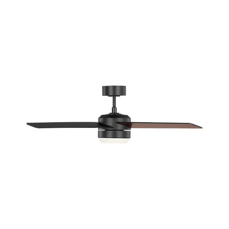 Generation Loni 52" Ceiling Fan with LED Light Kit - Midnight Black with Midnight Black / American Walnut Blades
