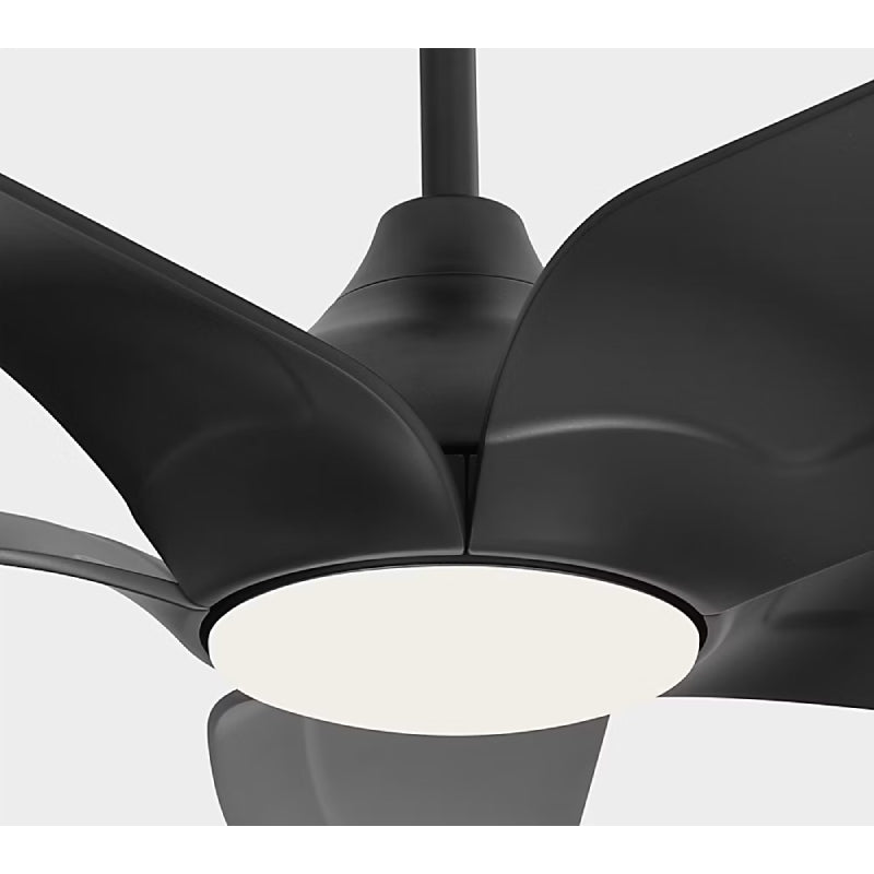 Generation Dellwood Coastal Smart 56" Ceiling Fan with LED Light Kit - Midnight Black