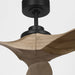 Visual Comfort Collins Smart 52" Ceiling Fan - Midnight Black with Natural Honey Blades