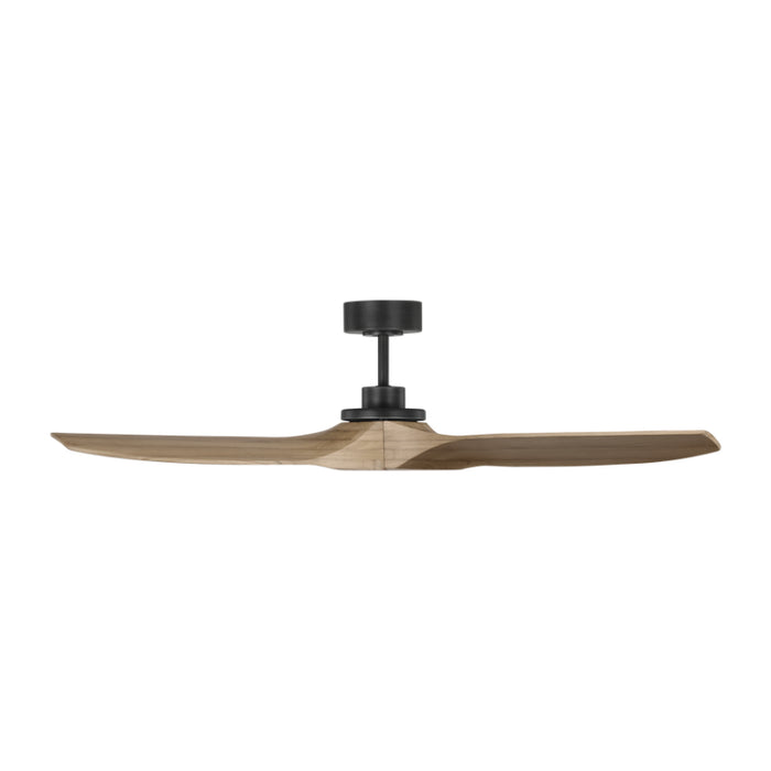 Visual Comfort Collins Smart 52" Ceiling Fan - Midnight Black with Natural Honey Blades