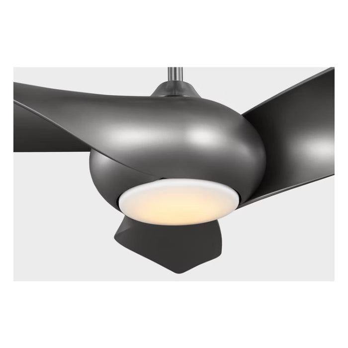 Visual Comfort 3TNSM52 Topan Smart 52" Ceiling Fan with LED Light Kit - Brushed Steel with Silver Blades