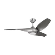 Visual Comfort 3TNSM52 Topan Smart 52" Ceiling Fan with LED Light Kit - Brushed Steel with Silver Blades
