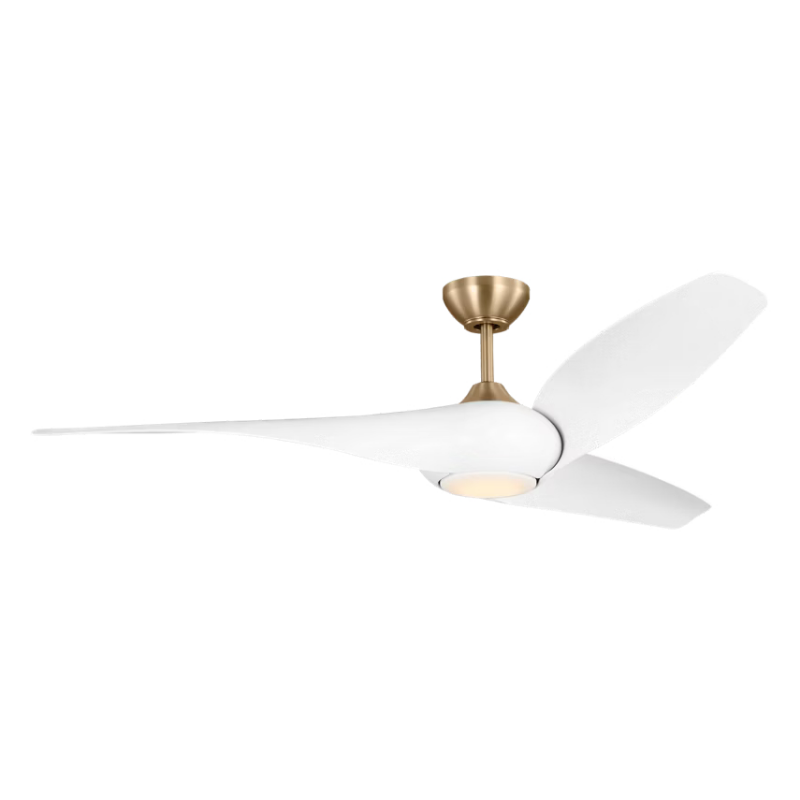 Visual Comfort 3TNSM60 Topan Smart 60" Indoor/Outdoor Ceiling Fan with LED Light Kit - Burnished Brass