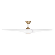 Visual Comfort 3TNSM60 Topan Smart 60" Indoor/Outdoor Ceiling Fan with LED Light Kit - Burnished Brass