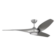 Visual Comfort 3TNSM60 Topan Smart 60" Indoor/Outdoor Ceiling Fan with LED Light Kit - Brushed Steel
